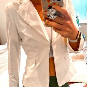 Never worn! Bebe white blazer/jacket, size 6